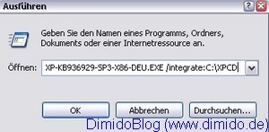 Service Pack 3 in Windows XP System-CD integrieren - Bild 2