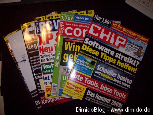 Computer-Magazine: Ct, Chip, Com und PC-Welt Foto - Einkauf von Computer-Magazinen