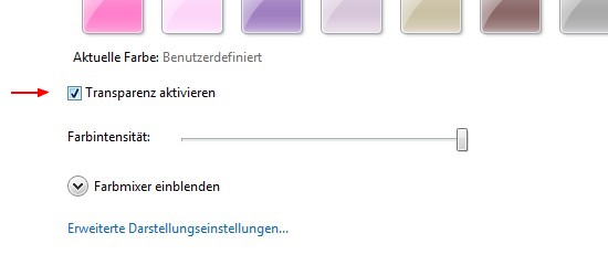 Windows 7 Aero abschalten