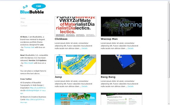 WordPress Themes, Templates -BlueBubble