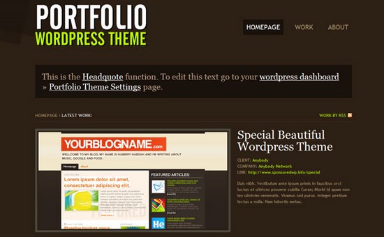 WordPress Themes, Templates - Portfolio WordPress Theme