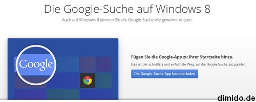 Google unter Windows 8 nutzen