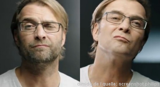 Jürgen Klopp opfert Dreitagebart für Philips Herrenrasierer