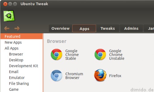 Ubuntu Applikation Ubuntu Tweak