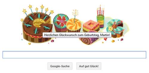 Google Doodle zum Geburtstag