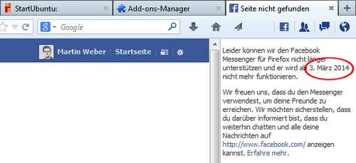 Facebook stellt Facebook Messenger für Firefox ein