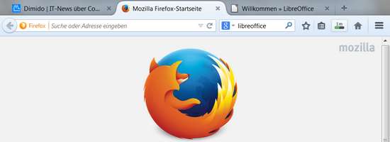 Neuer Firefox mit abgerundeten Tabs-Reiter