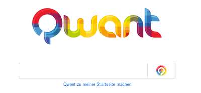 Qwant - Startseite der Suchmaschine