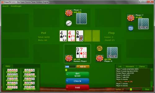 PokerTH - Poker spielen, kostenlos und Open Source