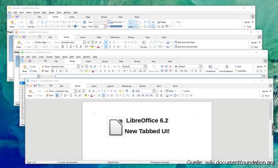 LibreOffice 6.2 mit neuer Notebookbar-Oberfläche